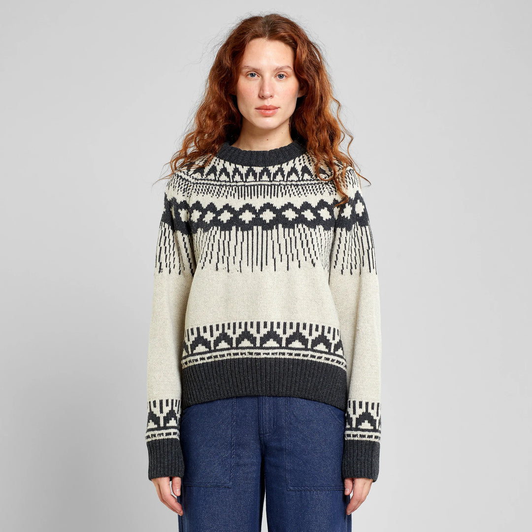 Sweater Senja Fair Isle Pearl White von Dedicated Model 2