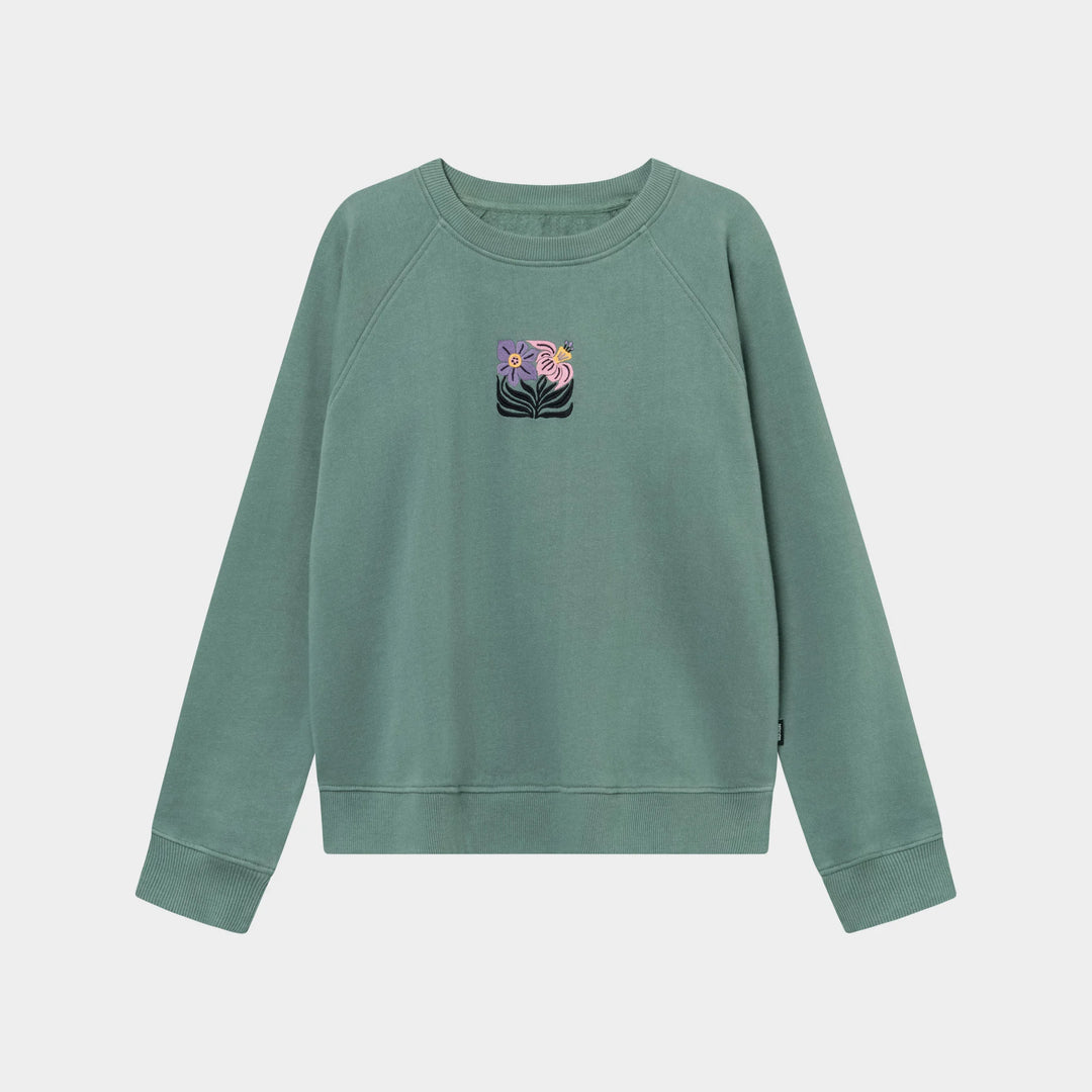 Sweatshirt Ystad Daffodil Flowers EMB Forest von Dedicated