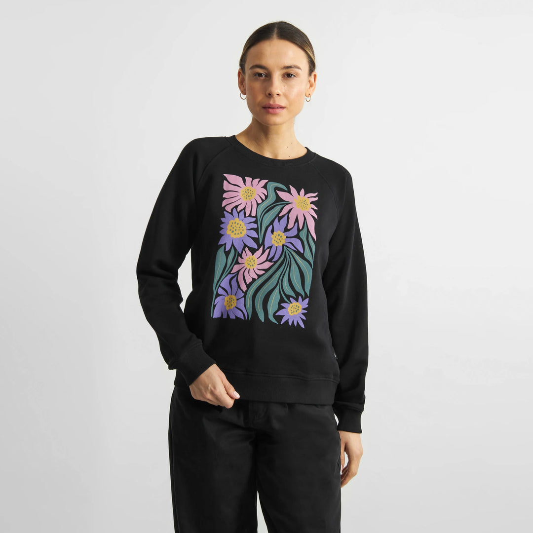 Sweatshirt Ystad Daisy Block Black von Dedicated Model
