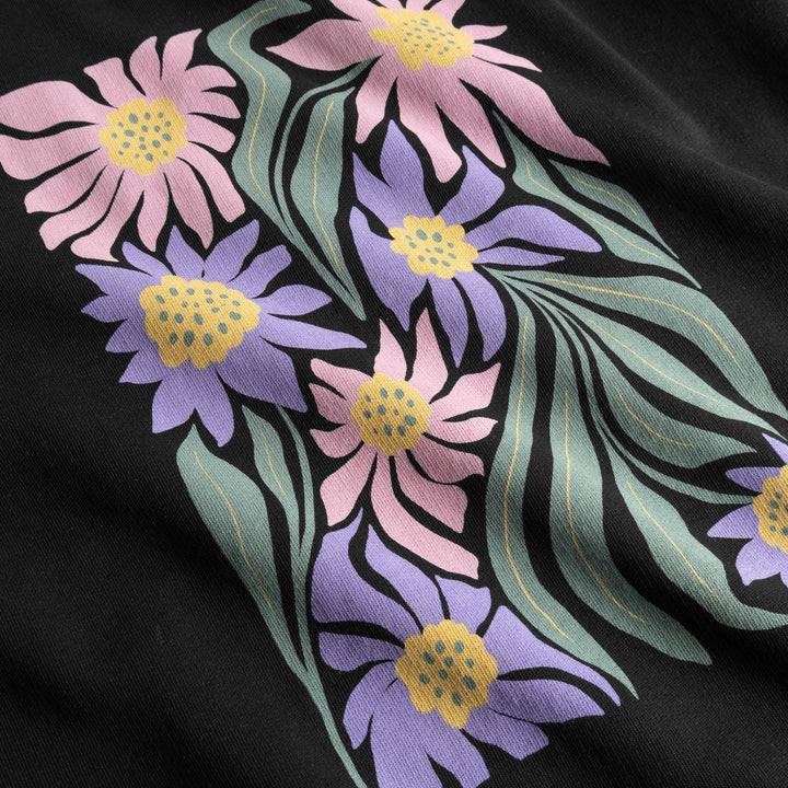 Sweatshirt Ystad Daisy Block Black von Dedicated zoom Print