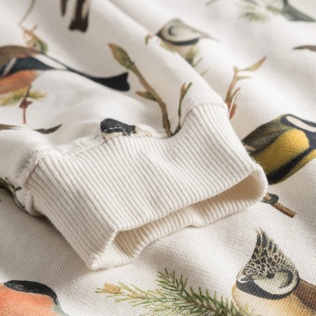 Swetshirt Ystad Autumn Birds Off White von Dedicated zoom Ärmel