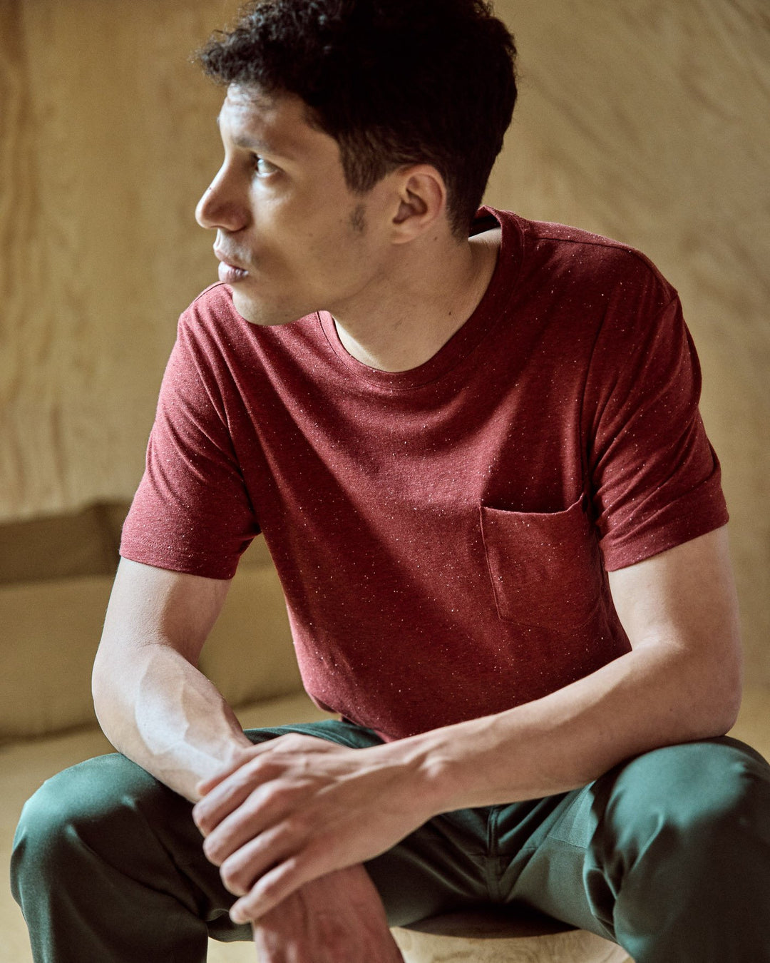T-Shirt Olonne Burgundy von Faguo 3