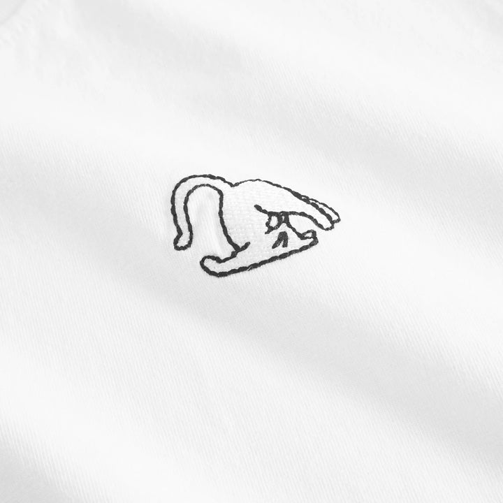 T-Shirt Vadstena Cat Pose White von Dedicated 2 Logo