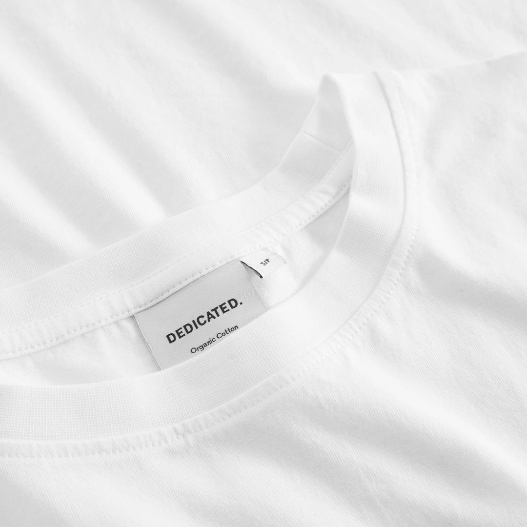 T-Shirt Vadstena Cat Pose White von Dedicated 3