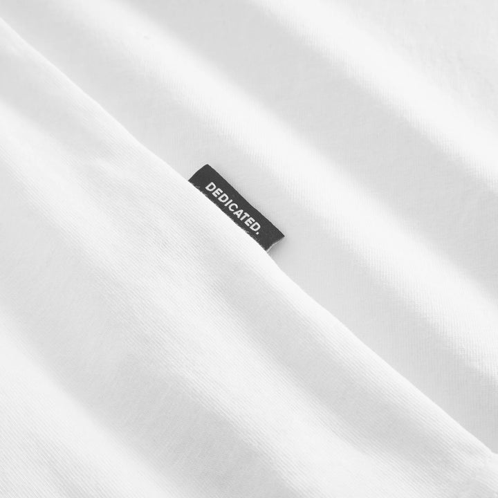 T-Shirt Vadstena Cat Pose White von Dedicated 4