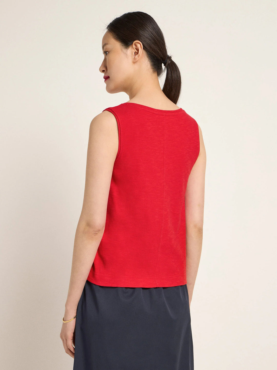 Top mit V-Ausschnitt GOTS Red von Lanius 5