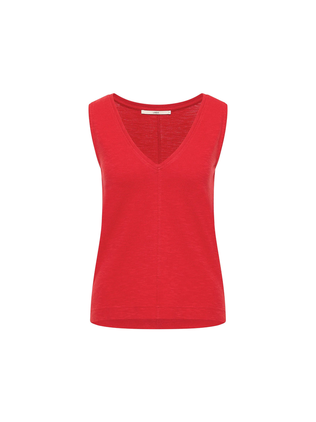 Top mit V-Ausschnitt GOTS Red von Lanius 6