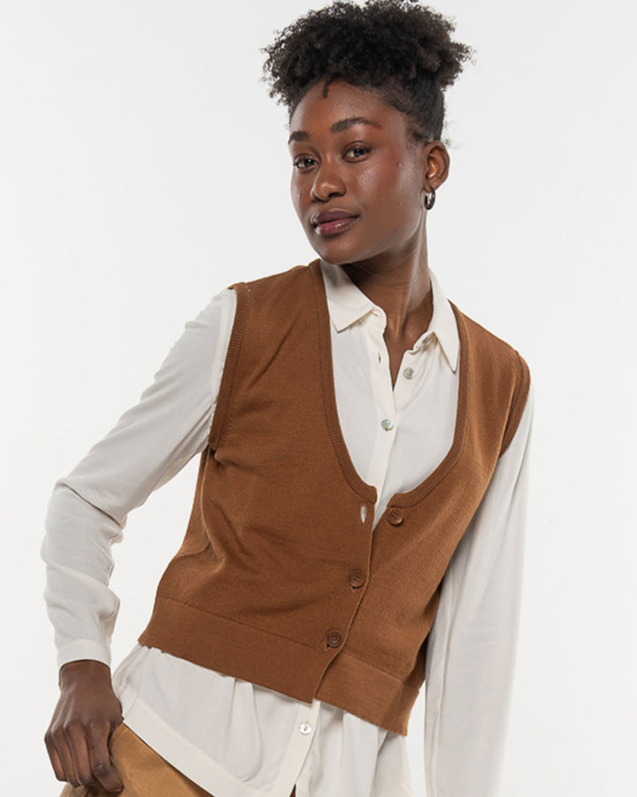 Weste Cot-Wool Cinnamon von Alma & Lovis