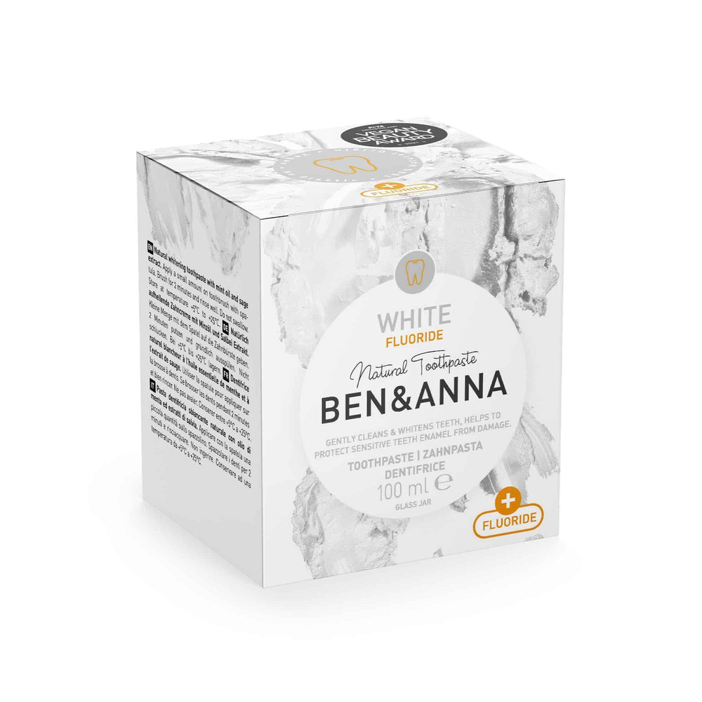 Zahnpasta White mit Fluorid von Ben & Anna Verpackung