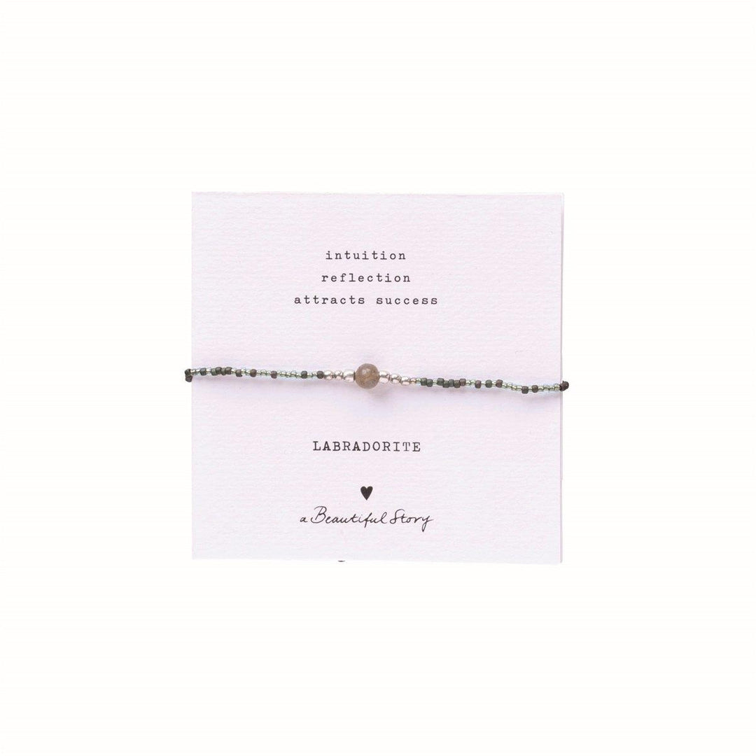 Armband Iris Card Labradorit Silberfarbig von A Beautiful Story