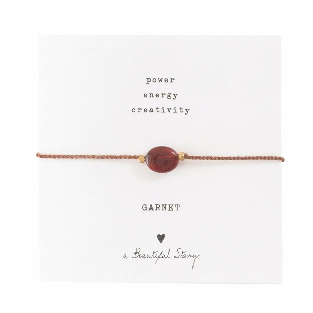 Armband Edelsteinkarte Granat von A Beautiful Story