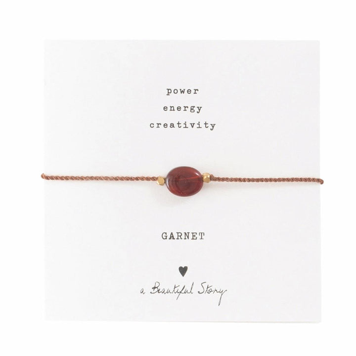 Armband Edelsteinkarte Granat von A Beautiful Story