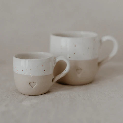 Espressotasse Herz von Eulenschnitt Vergleich mit Latte Macchiatto Tasse