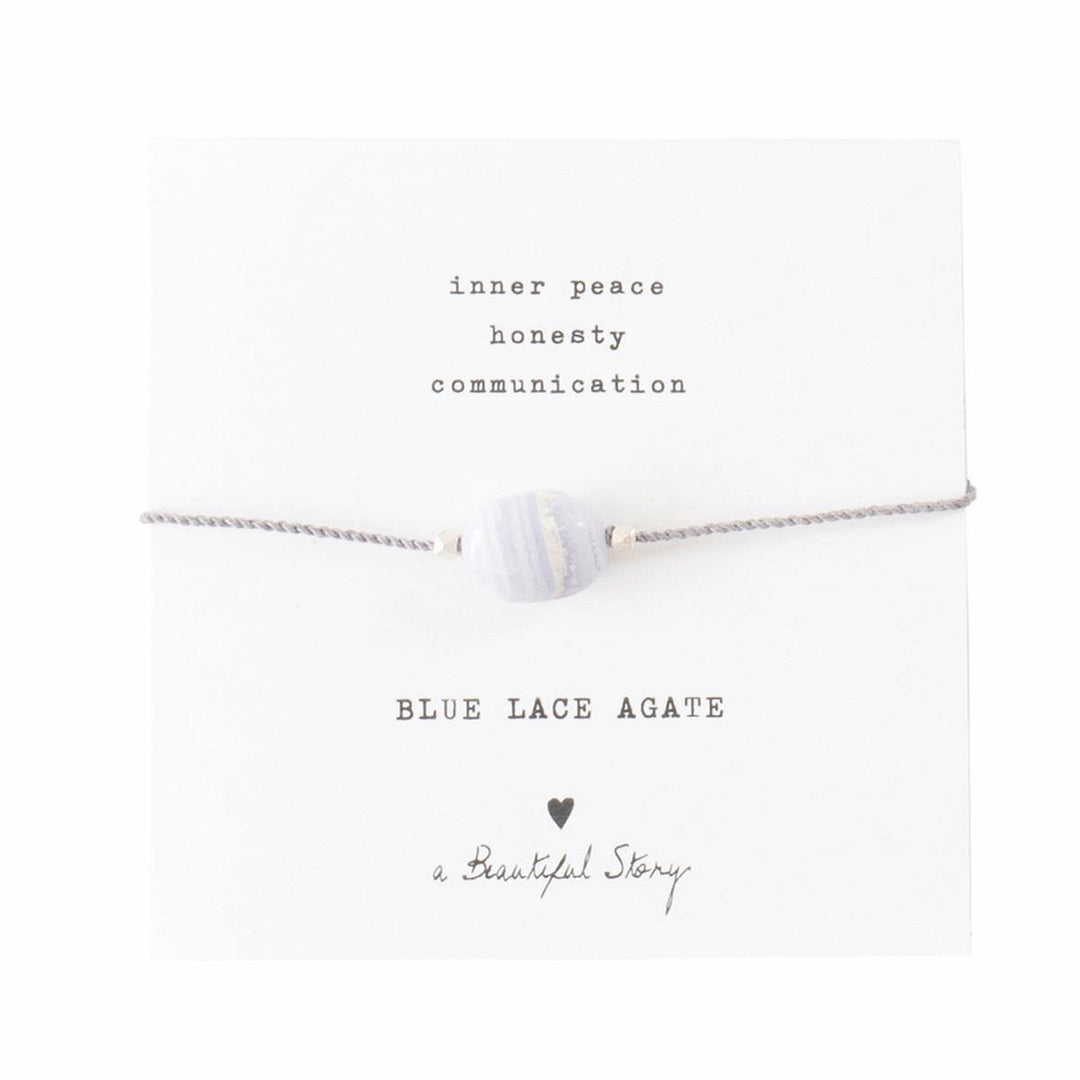 Armband Edelsteinkarte Blauer Achat mit Karte von A Beautiful Story