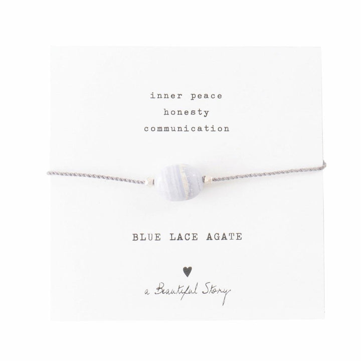 Armband Edelsteinkarte Blauer Achat mit Karte von A Beautiful Story