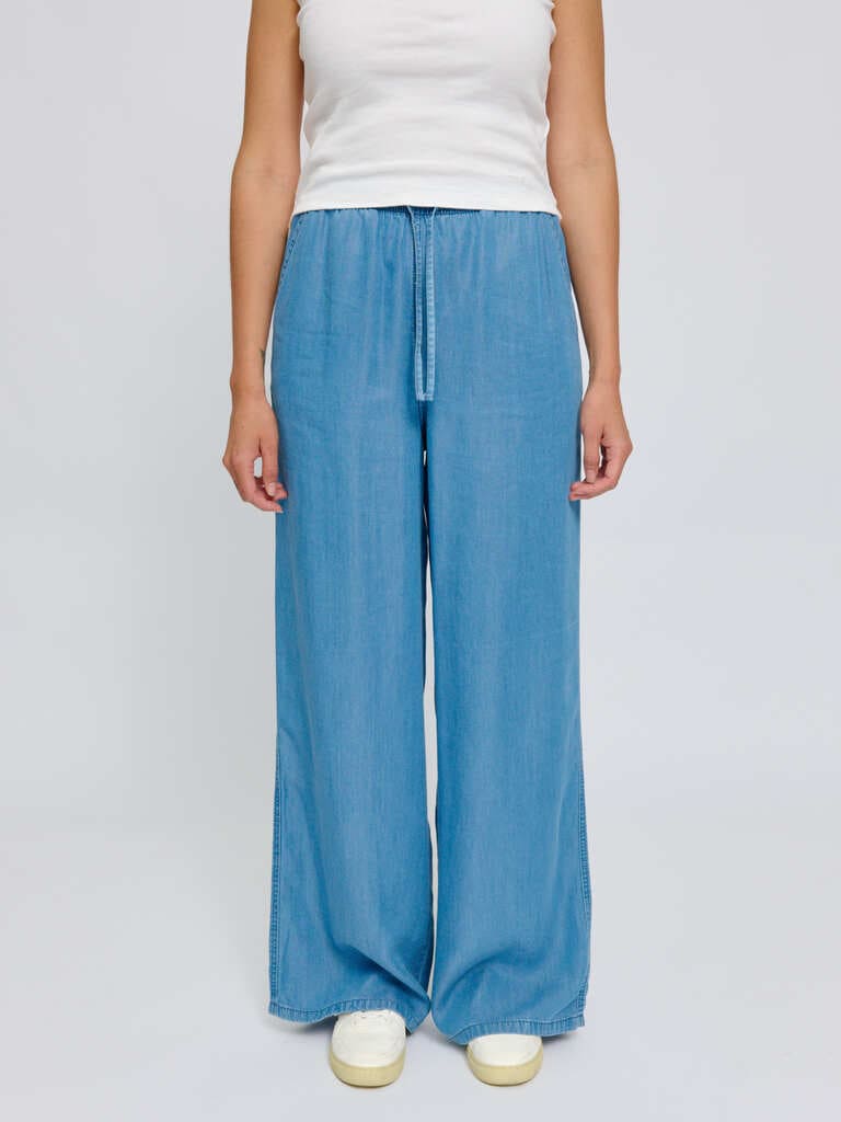 Hose Drawstring Tencel Pants Dark Blue Wash von Mazine 1