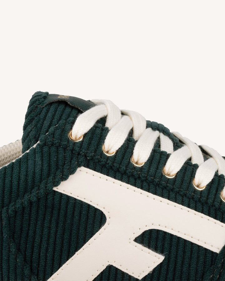 Schuhe Walnut Platform Smaragdgrün Ecru von Faguo 5