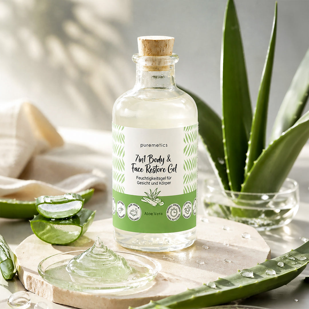 7in1 Body & Face Restore Gel Aloe Vera von puremetics – Zweiblatt