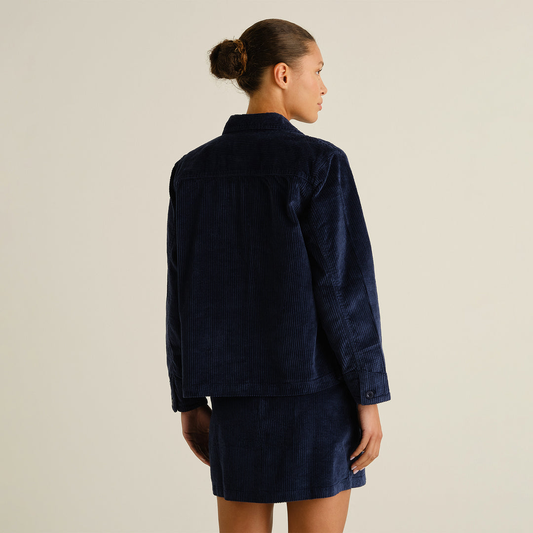 Jacket Stiby Corduroy Navy von Dedicated 3