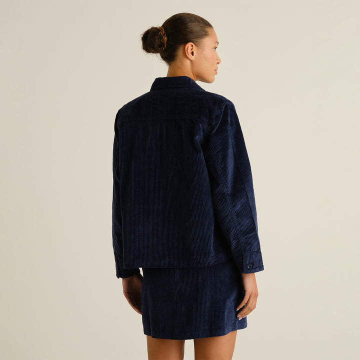 Jacket Stiby Corduroy Navy von Dedicated 3