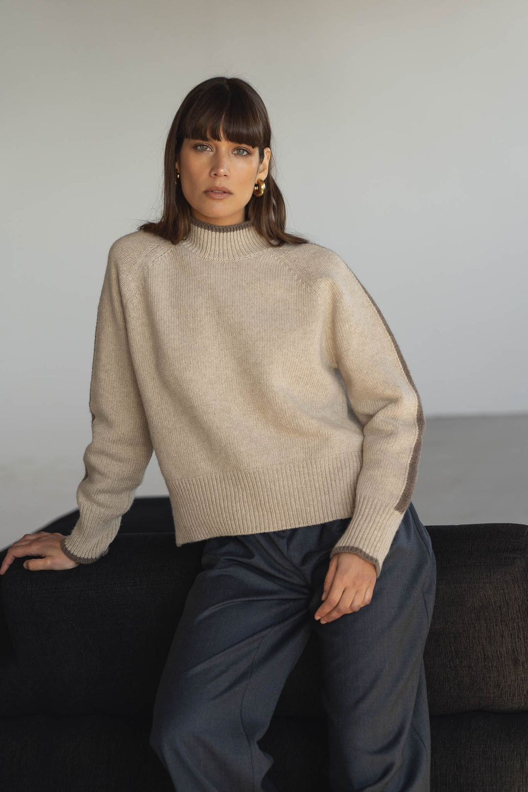 Agnes Wool Sweater Beige von Näz 4