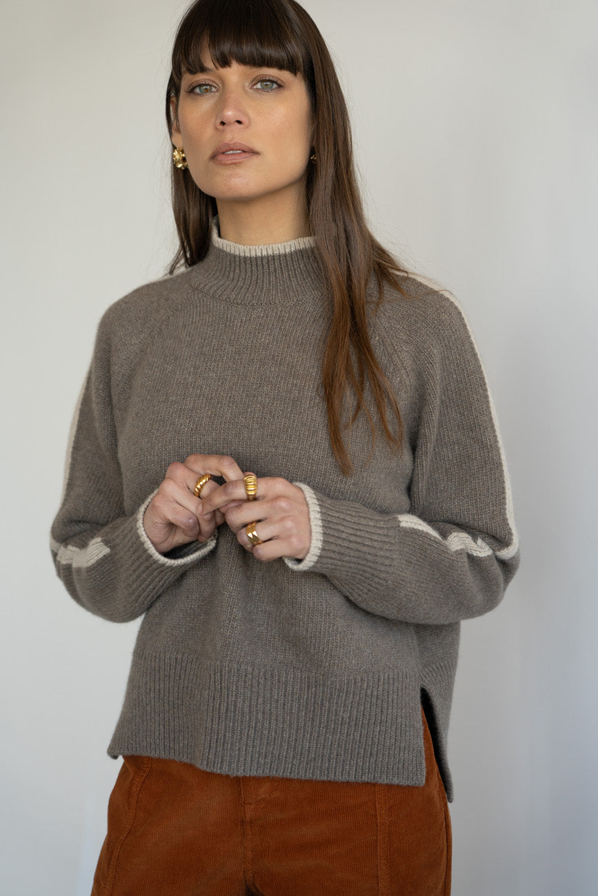 Agnes Wool Sweater Brown von Näz