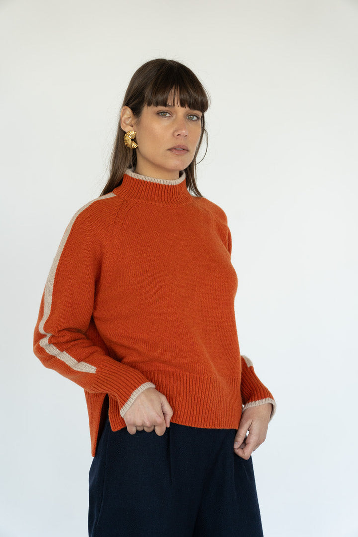 Agnes Wool Sweater Orange von Näz 3