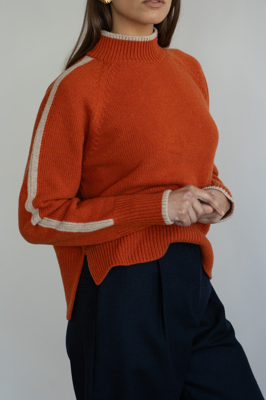 Agnes Wool Sweater Orange von Näz 4