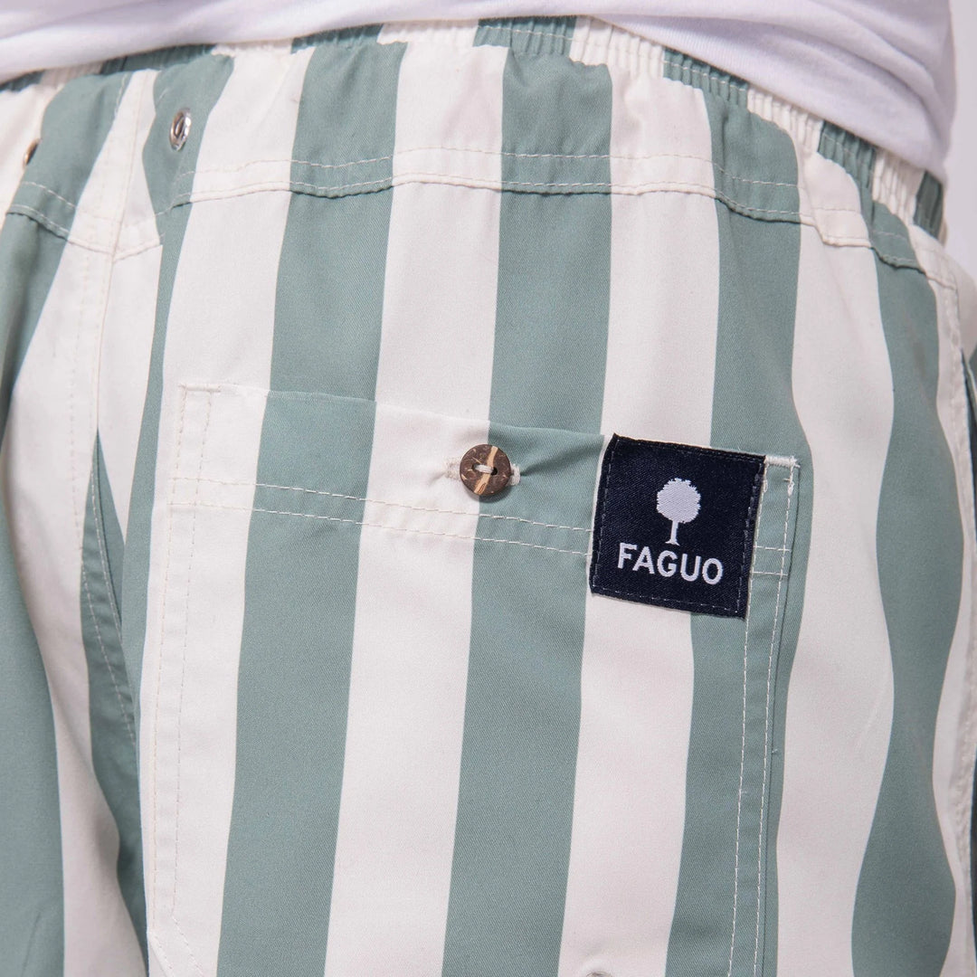 Badehose Mimizan Green-Ecru von Faguo 3