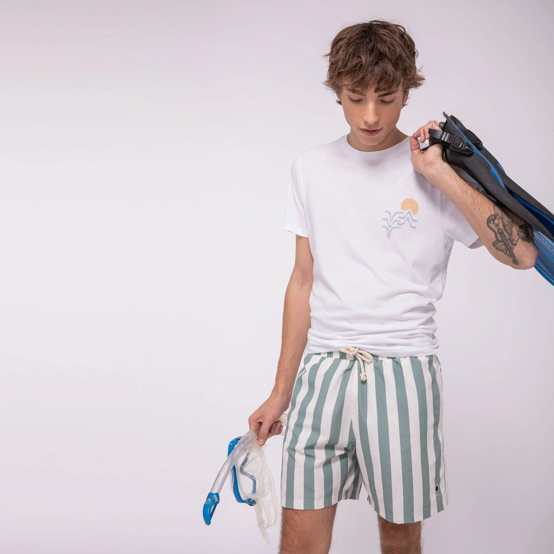Badehose Mimizan Green-Ecru von Faguo 5