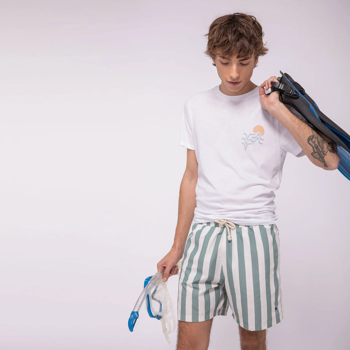 Badehose Mimizan Green-Ecru von Faguo 5