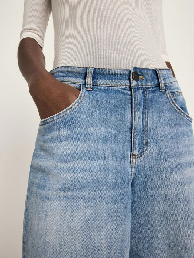 Bermuda Jeans GOTS Stonewash Blue Denim von Lanius 1