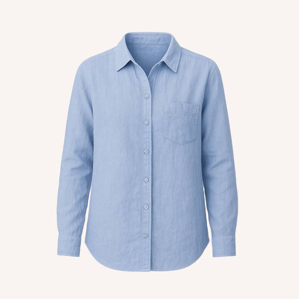 Bluse Cilia Leinen Pastellblau von Nordlicht 2