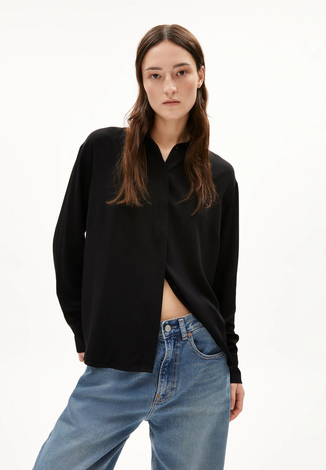 Bluse LARISAANA LONGSLEEVE BLOUSE Black von Armedangels