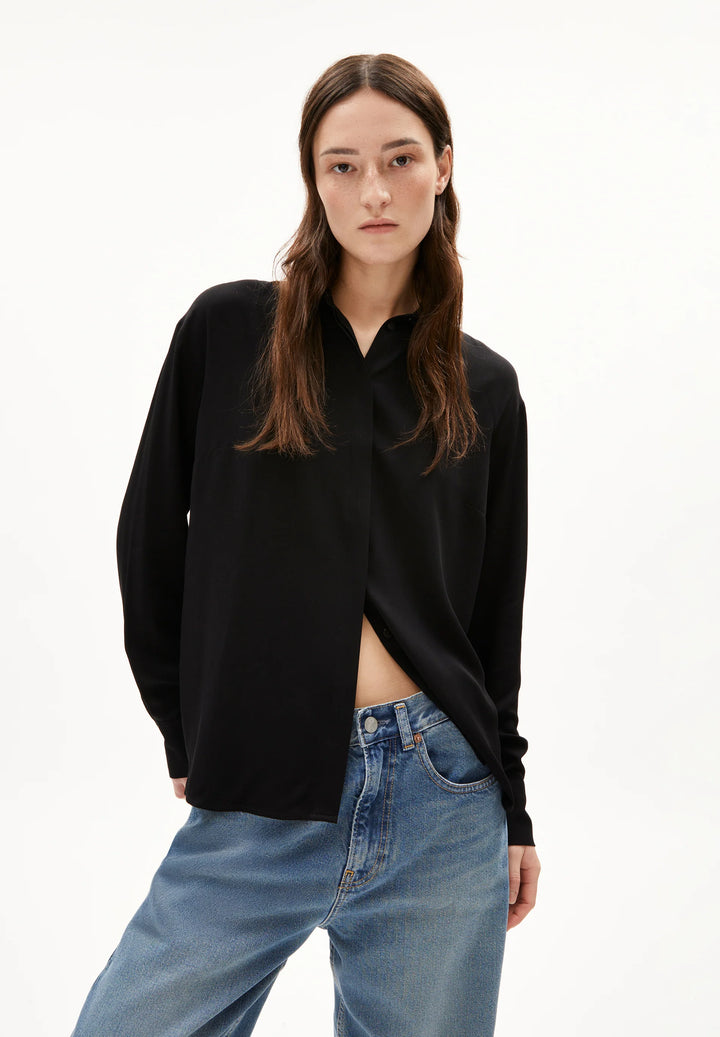 Bluse LARISAANA LONGSLEEVE BLOUSE Black von Armedangels