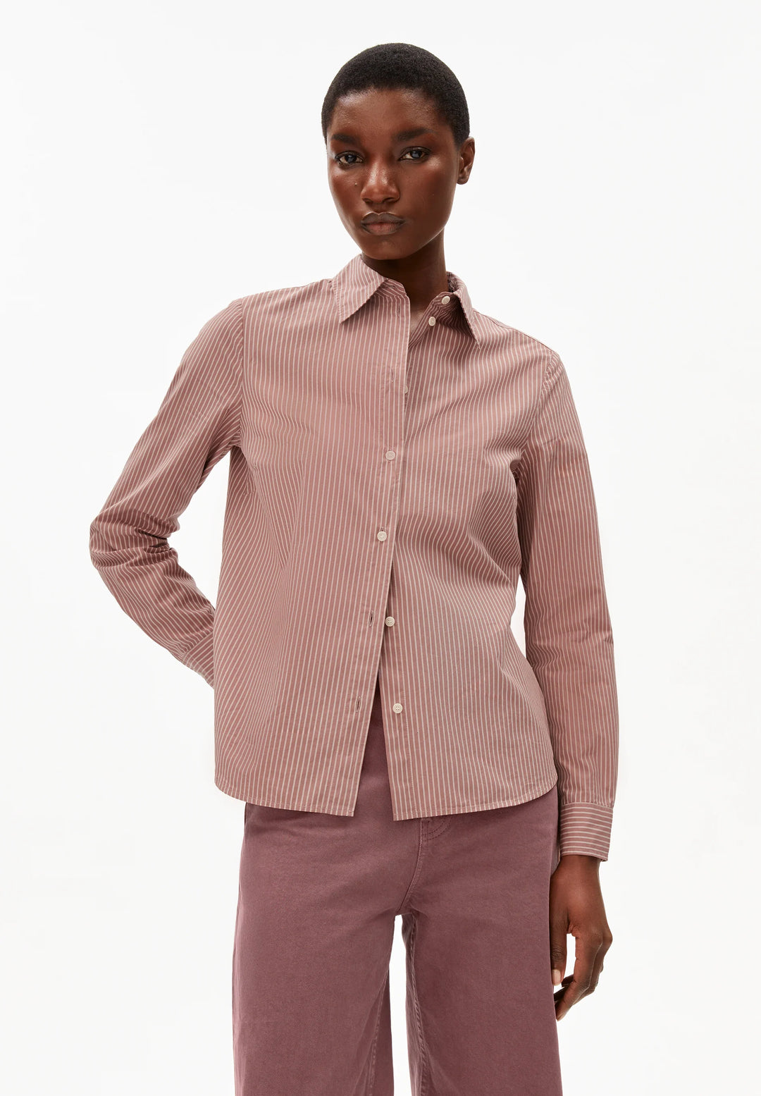 Bluse LOUILAA STRIPED Light Berry-Ice Grape von Armedangels