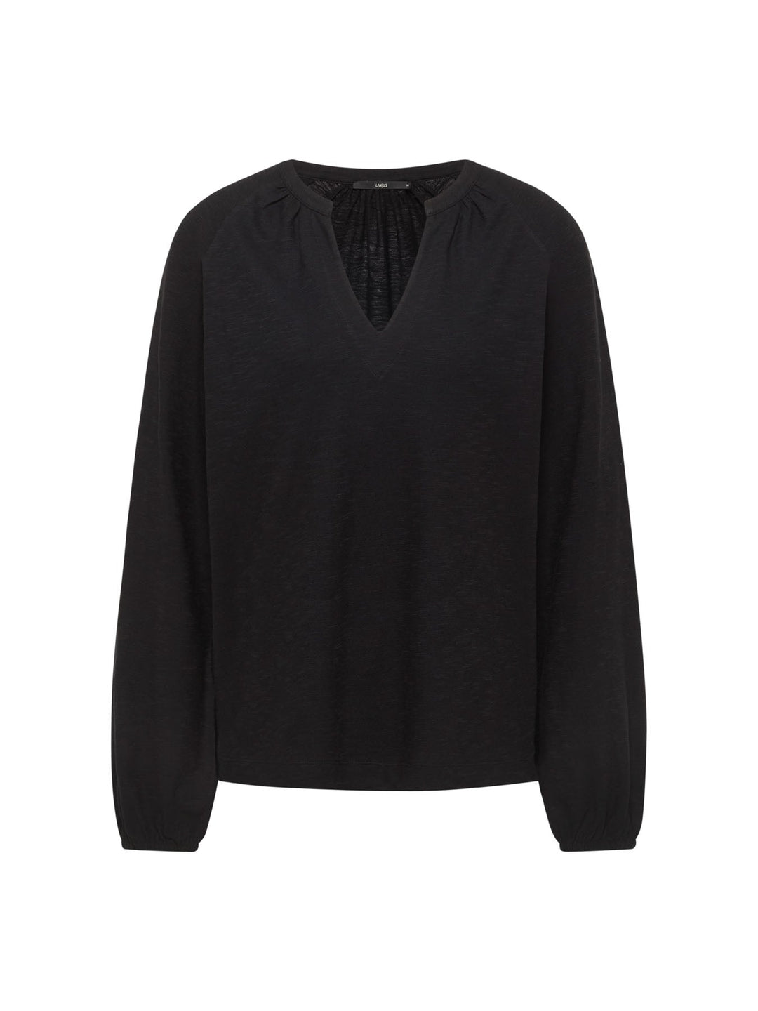 Blusenshirt GOTS Black von Lanius freigestellt