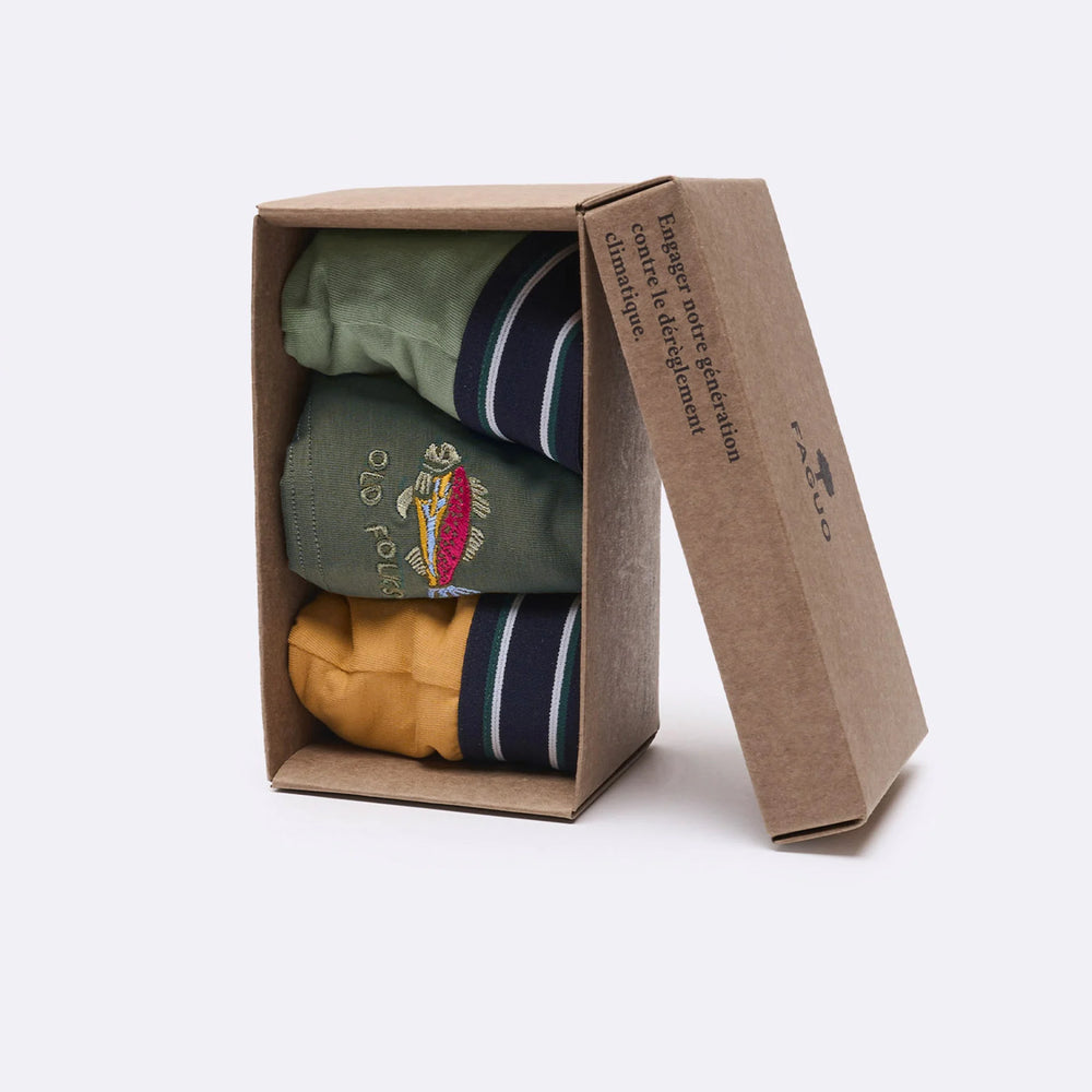 Boxershorts 3er Pack Khaki & Yellow von Faguo 8