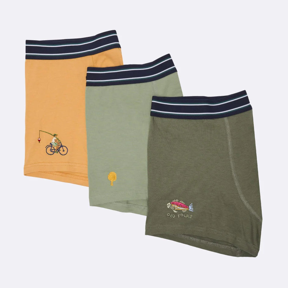 Boxershorts 3er Pack Khaki & Yellow von Faguo