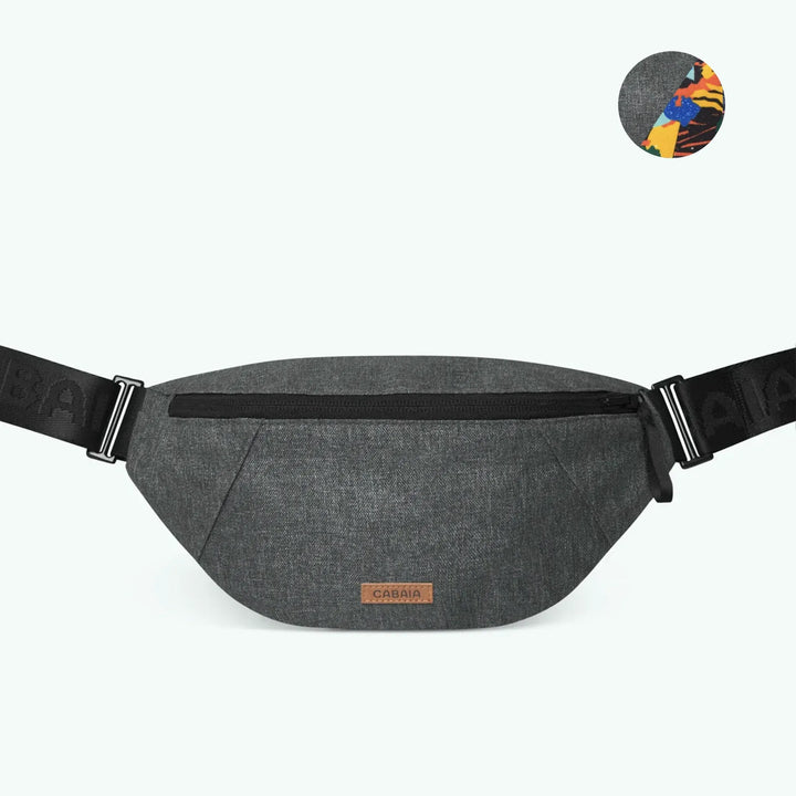 Bum Bag Small Luxembourg Dark Grey Melange von Cabaia - Zweiblatt 3