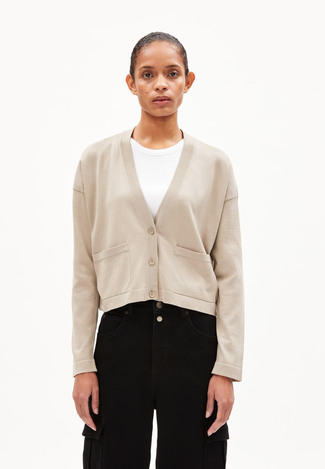Cardigan JAAIKE PREMIUM Loose Fit Sandstone von Armedangels
