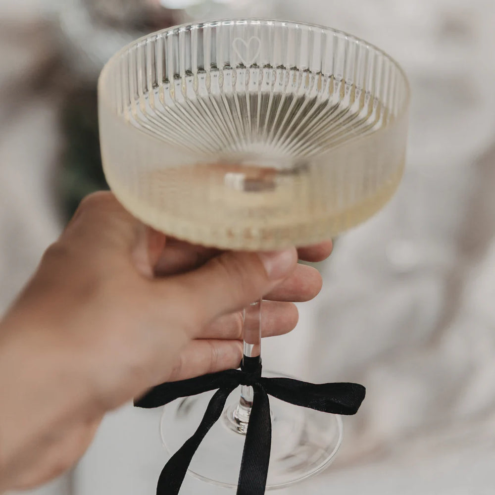 Champagnerglas Herz von Eulenschnitt