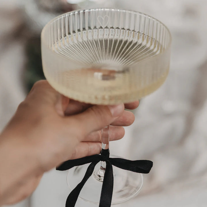 Champagnerglas Herz von Eulenschnitt
