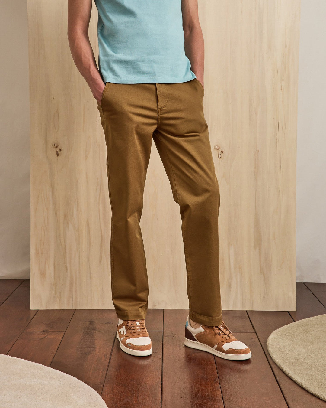 Chinohose Brix Regular Camel von Faguo