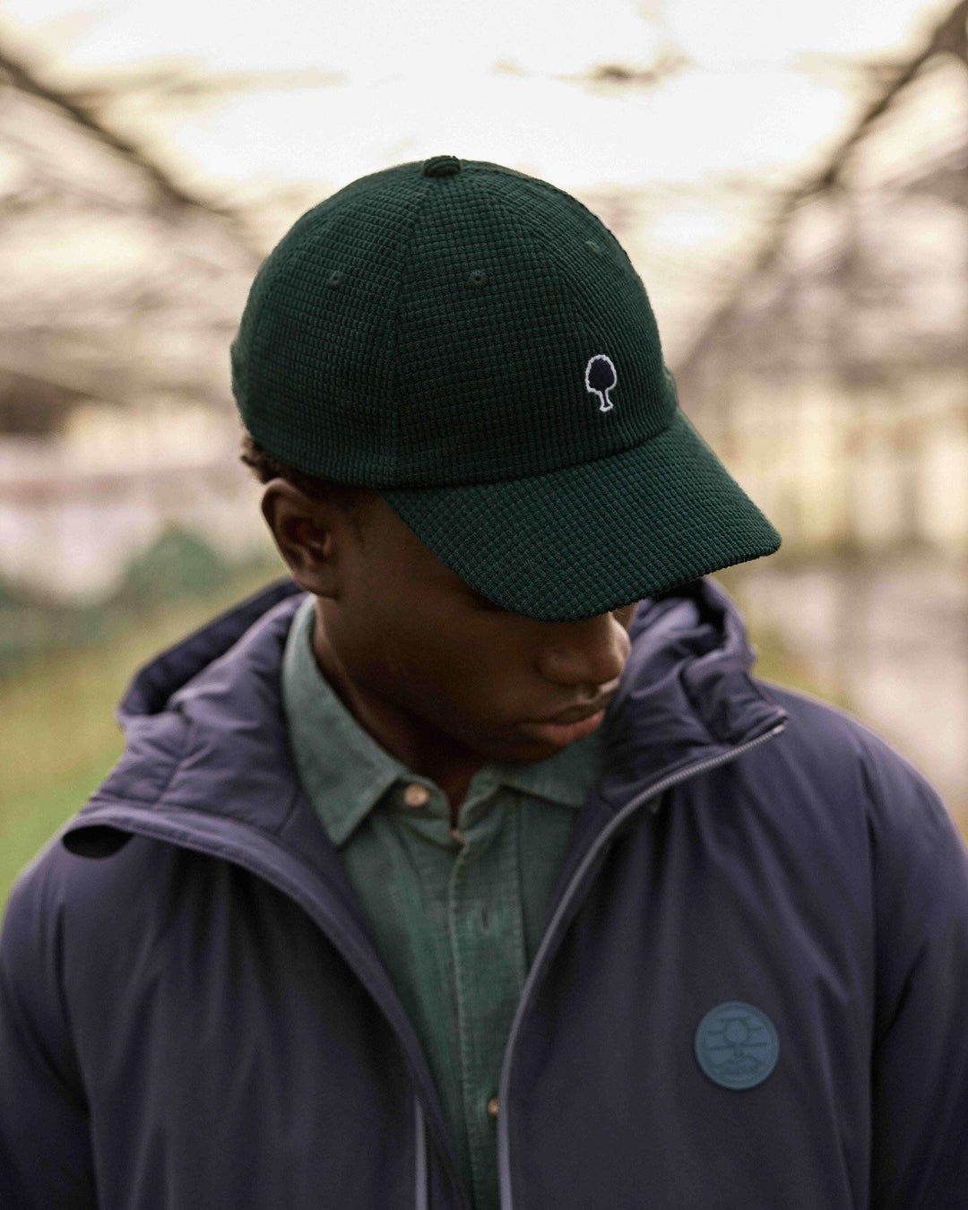 Cord Cap Woven Green von Faguo