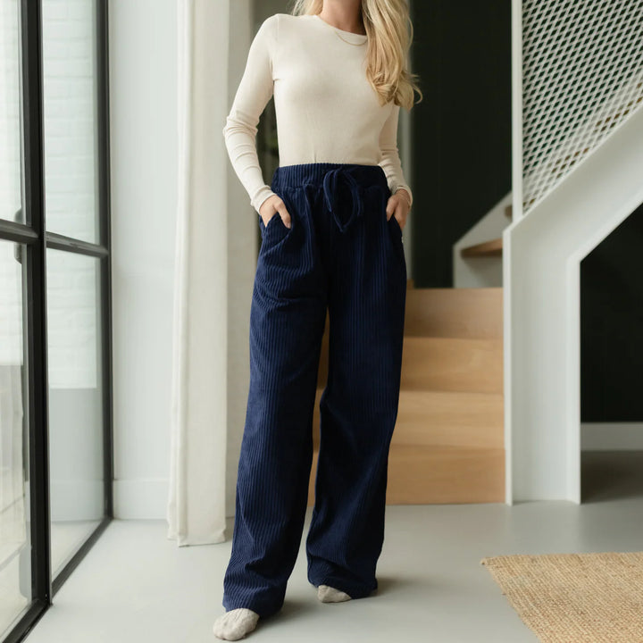 Cord Sweatpants Lana Dunkelblau von Nordlicht 