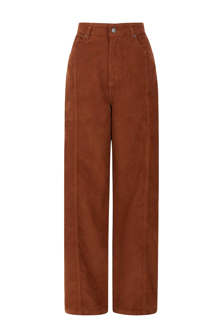 Elsa Corduroy Trousers Orange von Näz 5