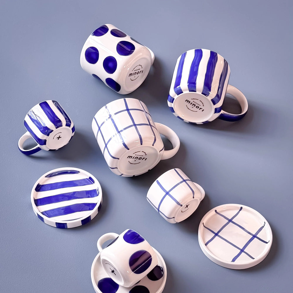 Espresso Set Stripes Mare Blue 2-Teilig von Magazin minori 1