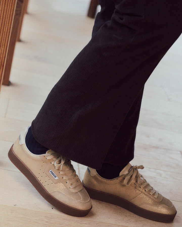 Schuhe Lumbo Leder Gold von Faguo 2