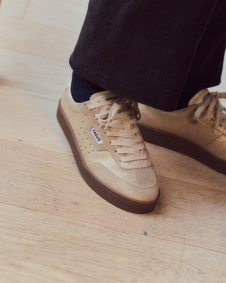 Schuhe Lumbo Leder Gold von Faguo 6